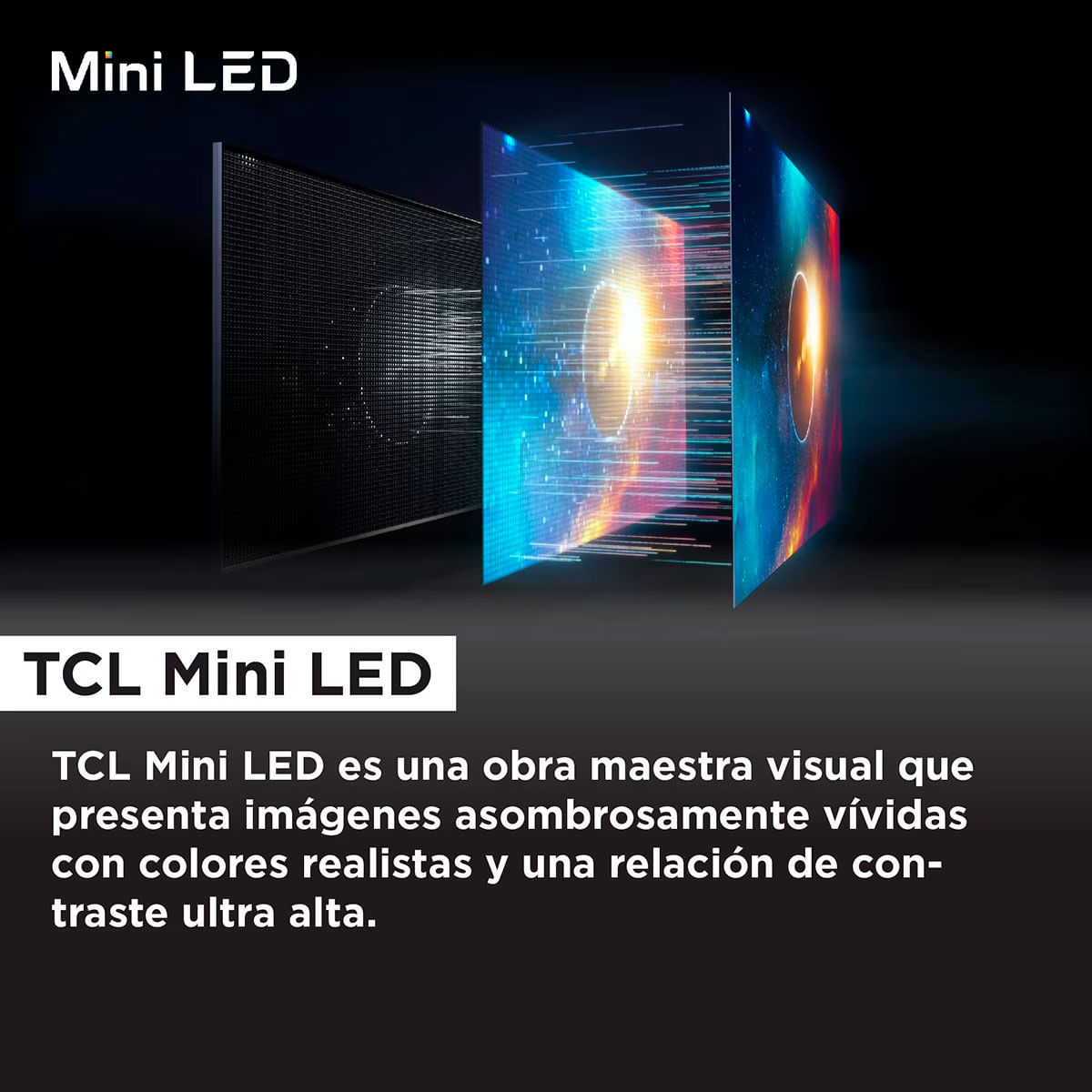 Televisor Smart TV TCL Mini LED C80 Series 50’’ QLED 4K UHD Google TV G negro 2