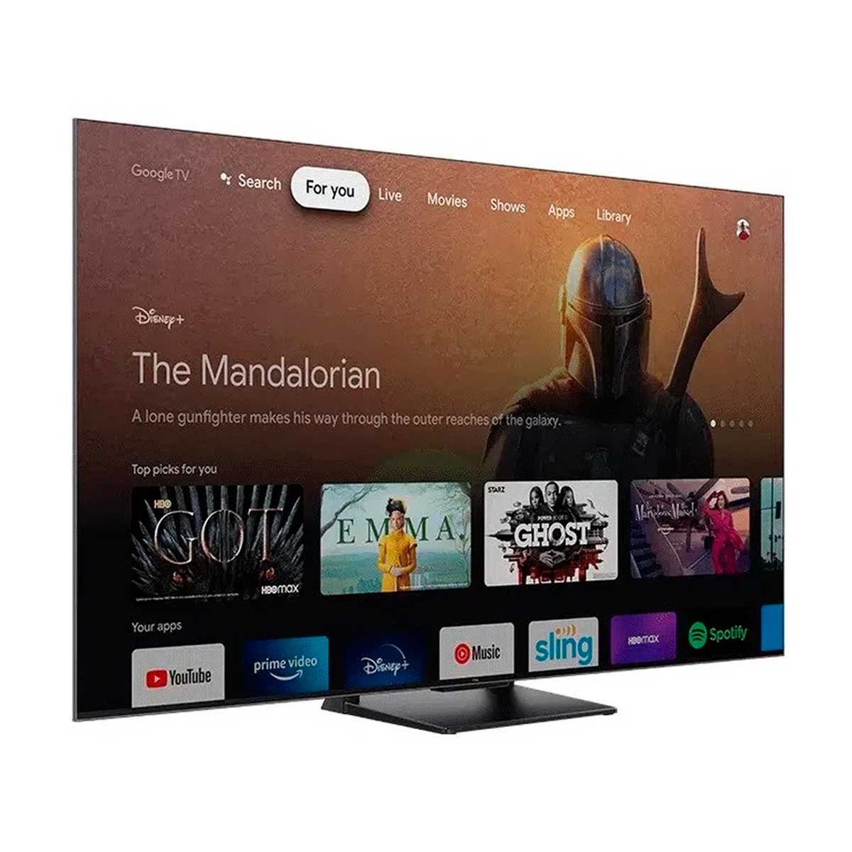Televisor Smart TV TCL Mini LED C80 Series 55’’ QLED 4K UHD Google TV G negro 2