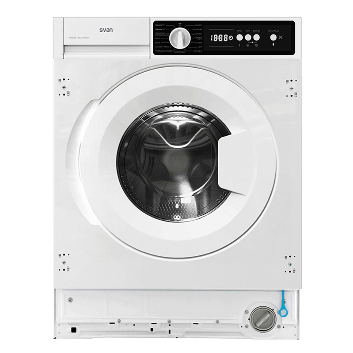 Lavadora de integración Svan SLI8200D 8kg 1200 rpm 15 programas D blanco 81,7 cm