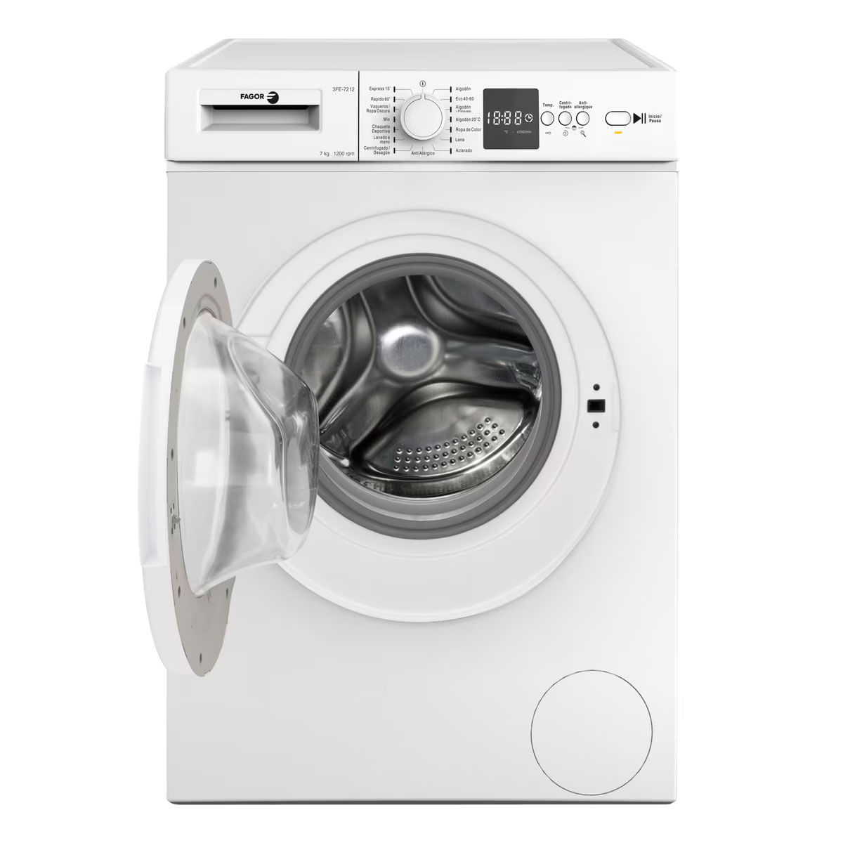 Lavadora Fagor 3FE-7212 7kg 1200 rpm D blanco 84,5cm detalle tambor