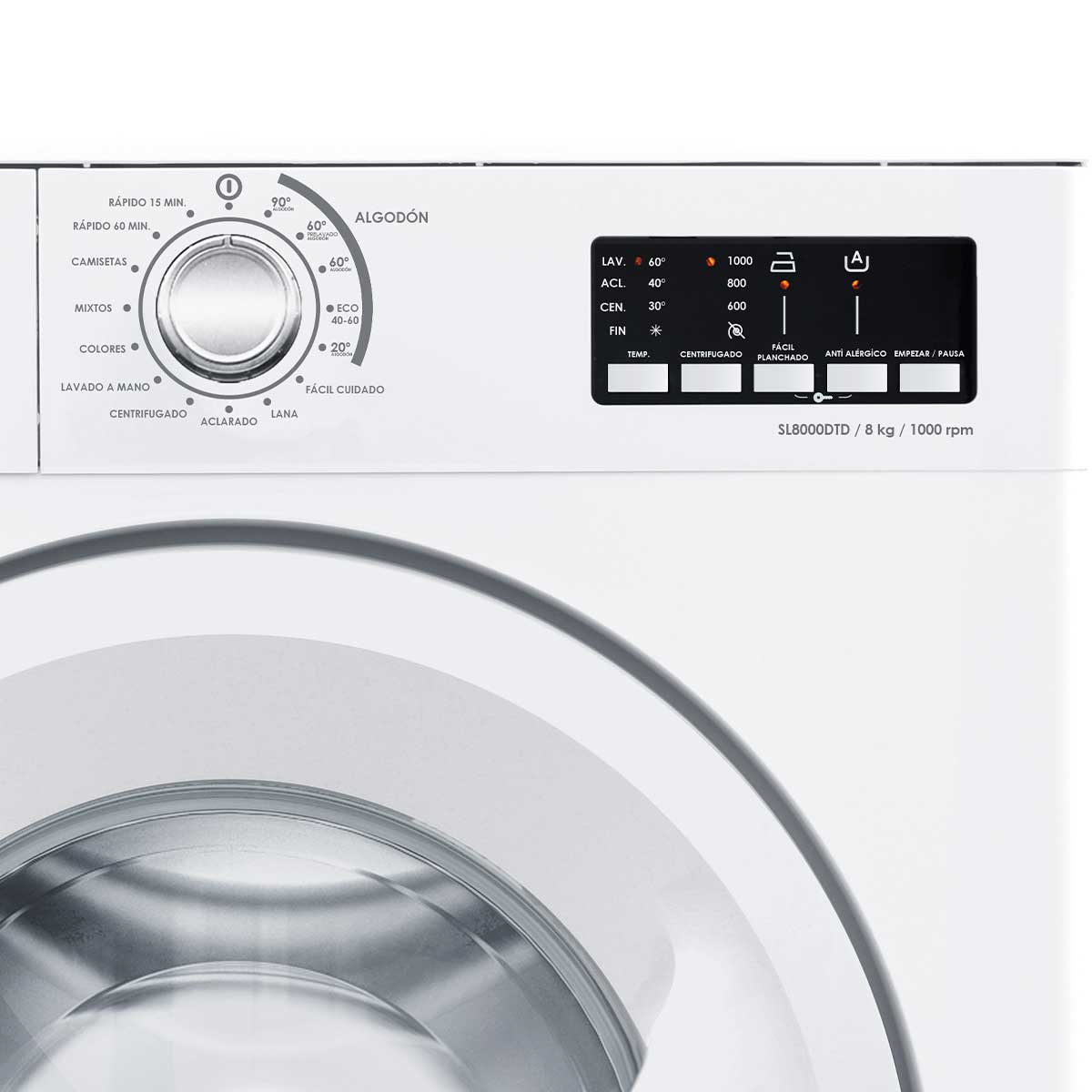 Lavadora Svan SL8000DTD 8kg 1000 rpm 15 programas D blanco 84,5 cm 2