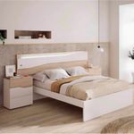 Pack de 2 mesitas de noche Cannes 3 cajones blanco/natural 2