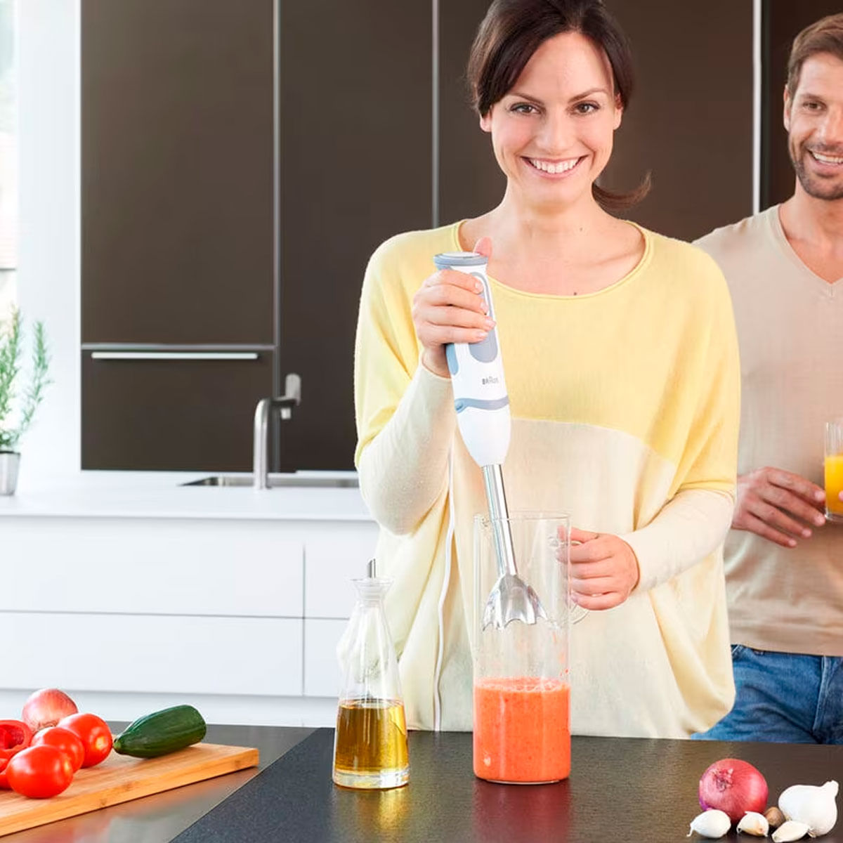 Batidora de mano Braun MQ5200WH 21 velocidades 1000W blanca/inox ambientada