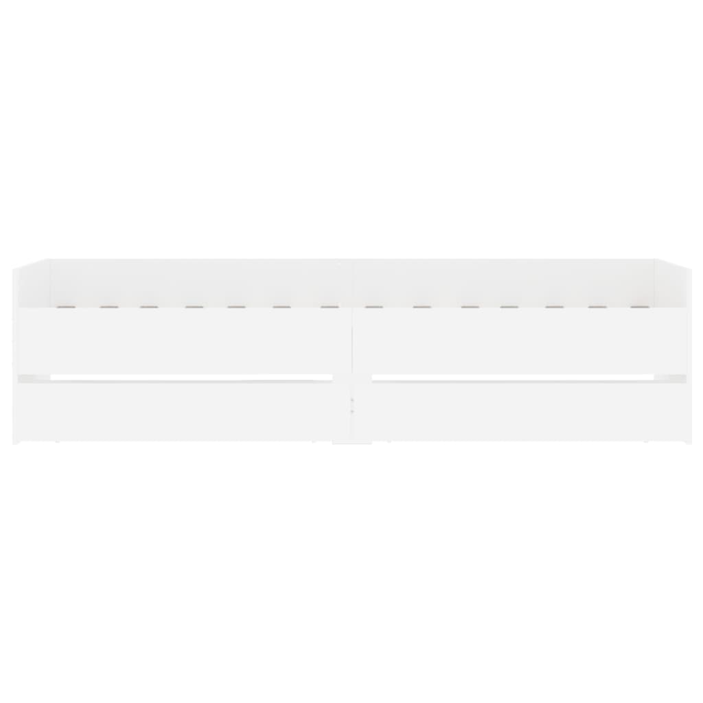 estructura de cama vita 2 cajones + panel trasero blanco 100x200 cm perfil