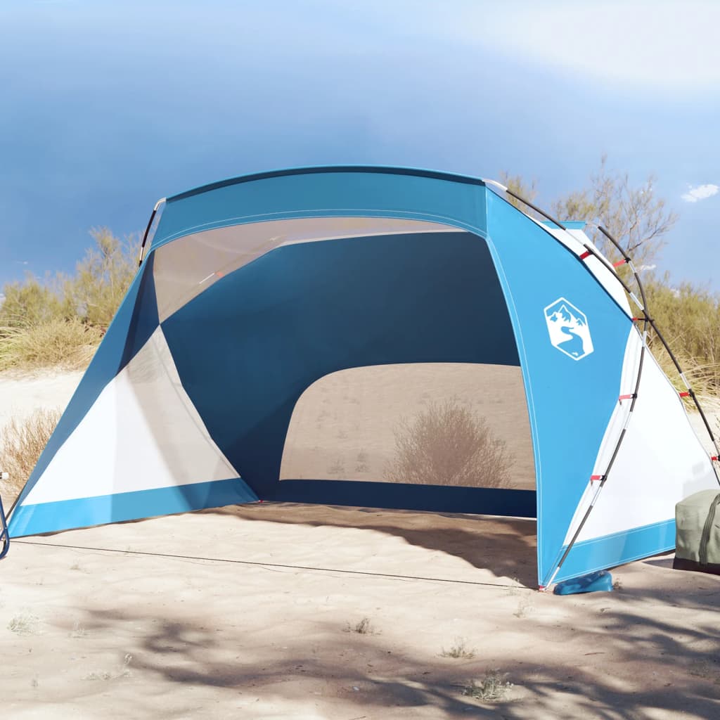 Tienda de playa Taiffa tafetán azul 170-148x274x178 cm animada
