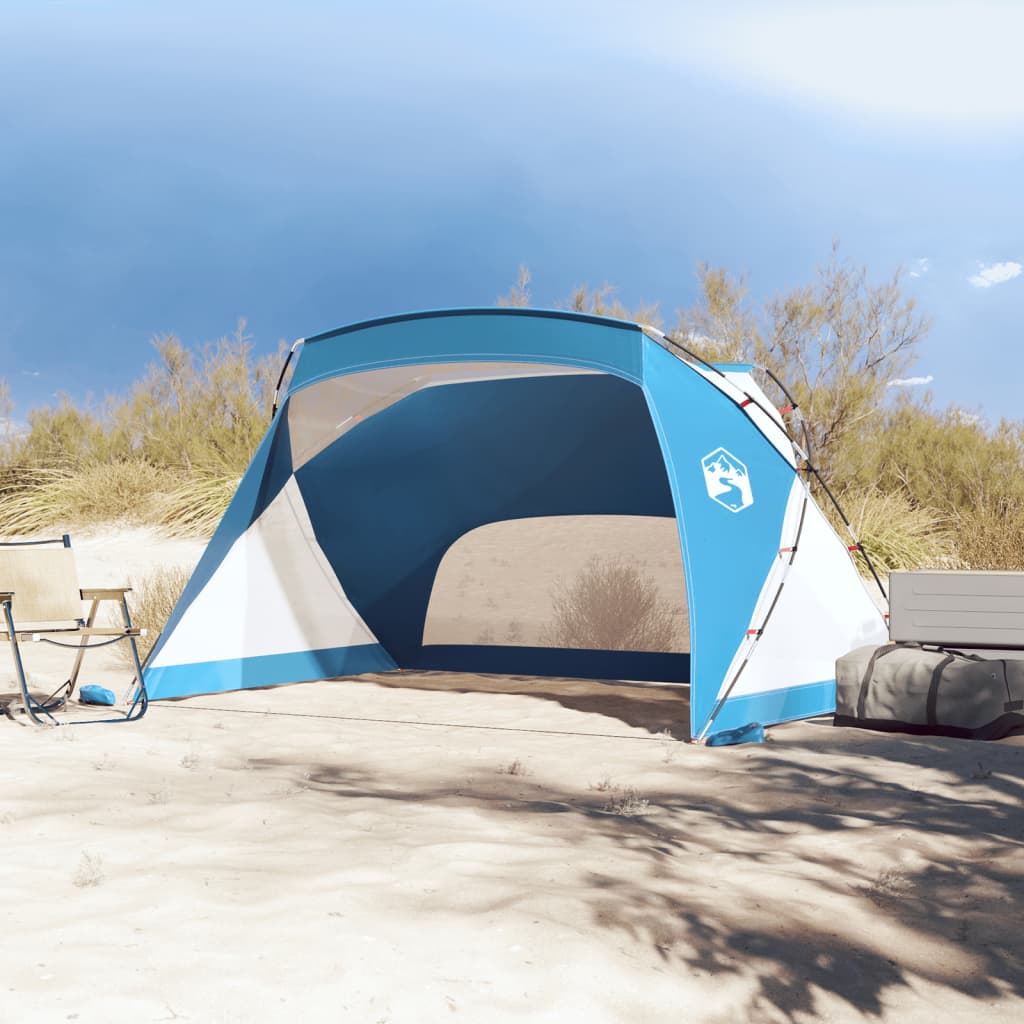 Tienda de playa Taiffa tafetán azul 170-148x274x178 cm animada dos