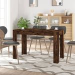Mesa de comedor Nelva roble oscuro 76x120x60 cm animada