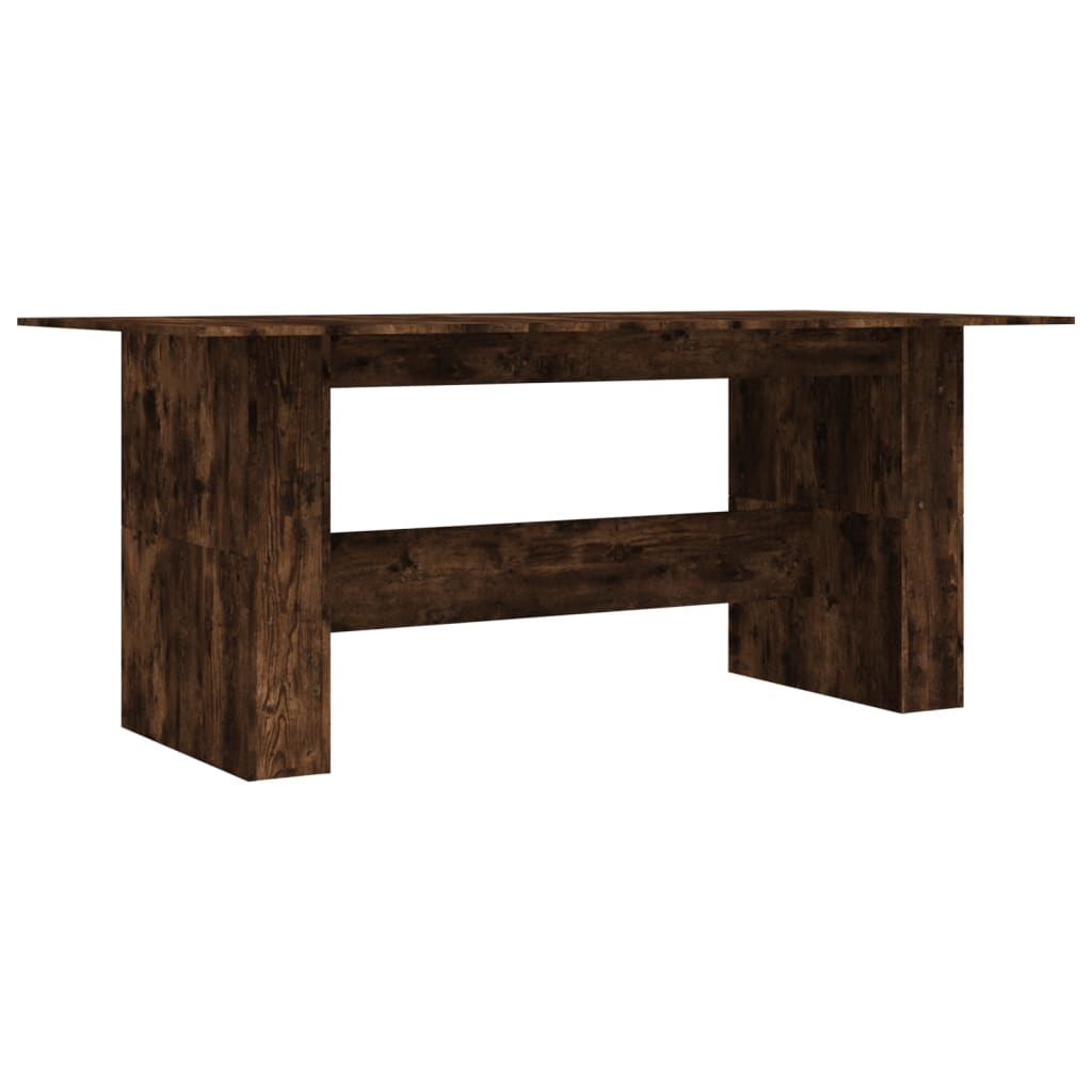 Mesa de comedor Alberca roble oscuro 76x180x90 cm fondo blanco