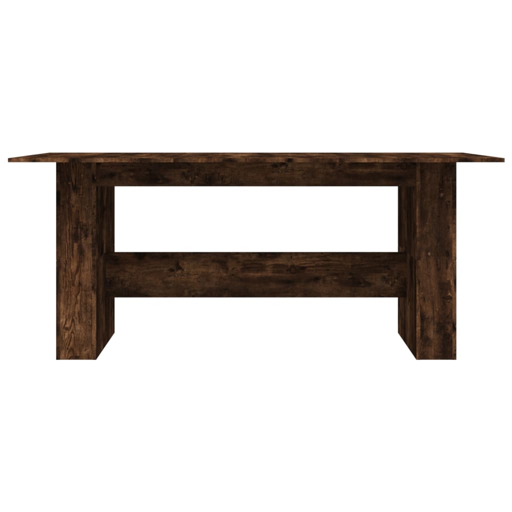 Mesa de comedor Alberca roble oscuro 76x180x90 cm frontal