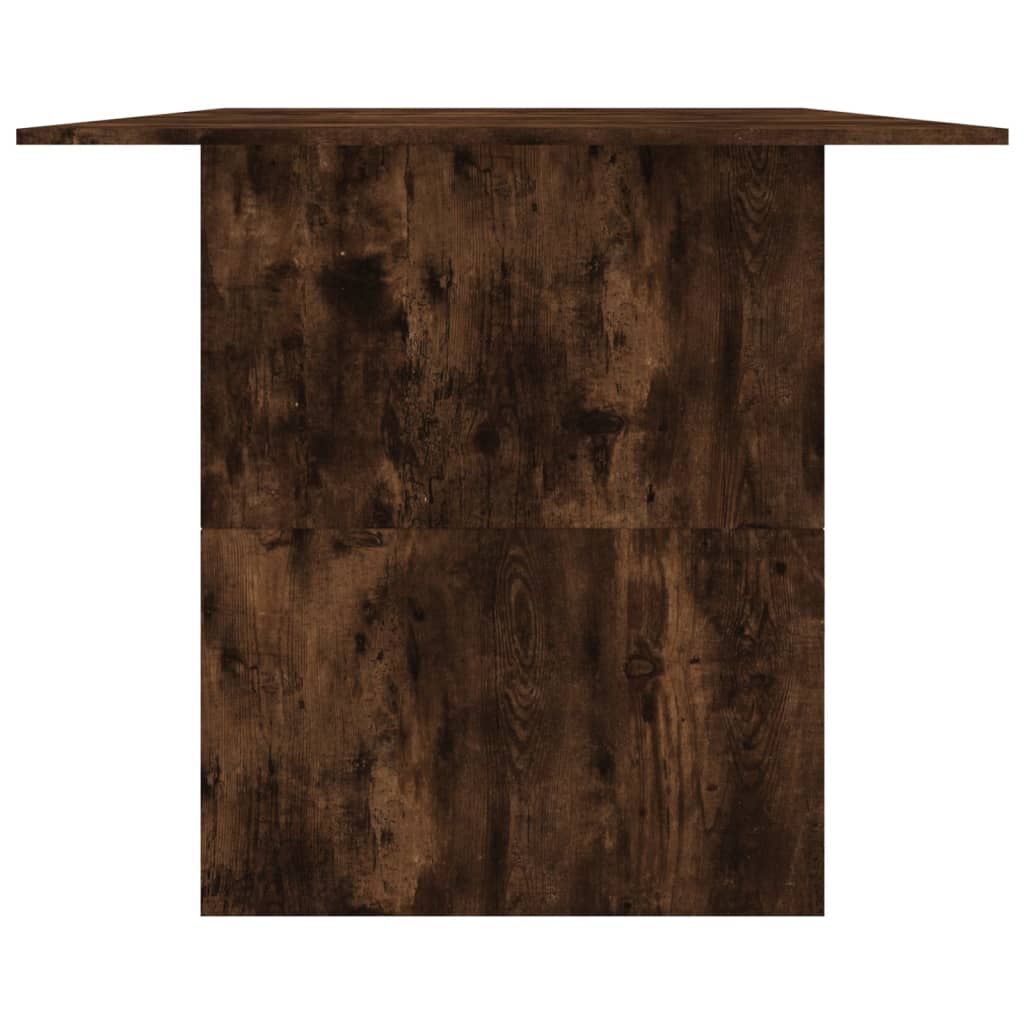 Mesa de comedor Alberca roble oscuro 76x180x90 cm perfil