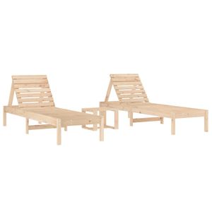 Conjunto de jardín 2 tumbonas + 1 mesita