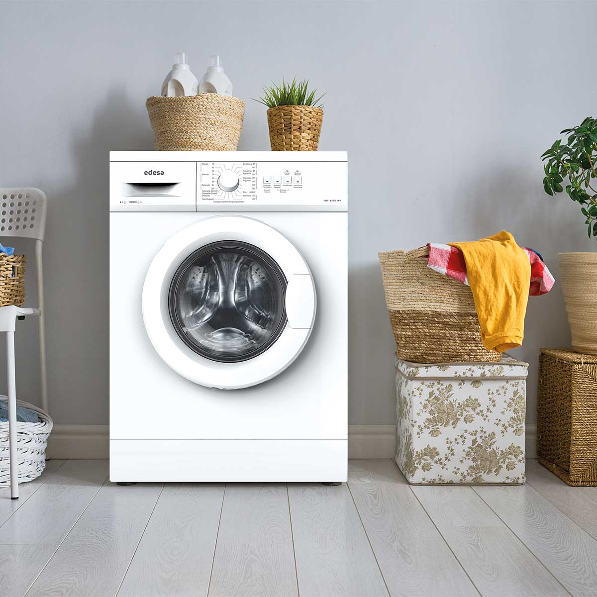 Lavadora Edesa EWF-6000 WH 6kg 1000 rpm 23 programas D blanco 85 cm 3
