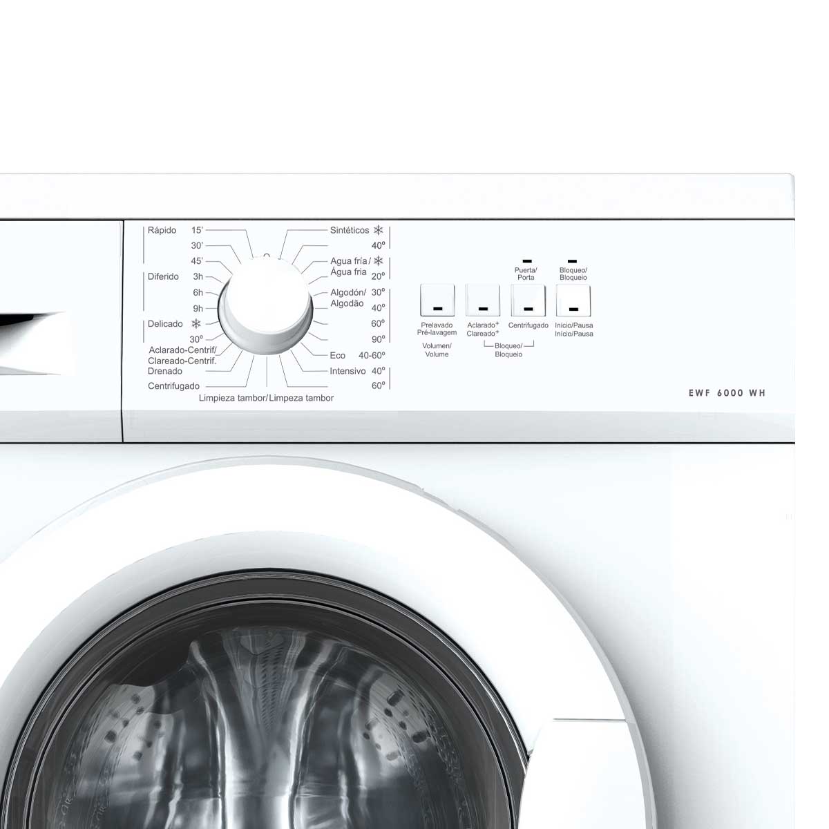 Lavadora Edesa EWF-6000 WH 6kg 1000 rpm 23 programas D blanco 85 cm 4