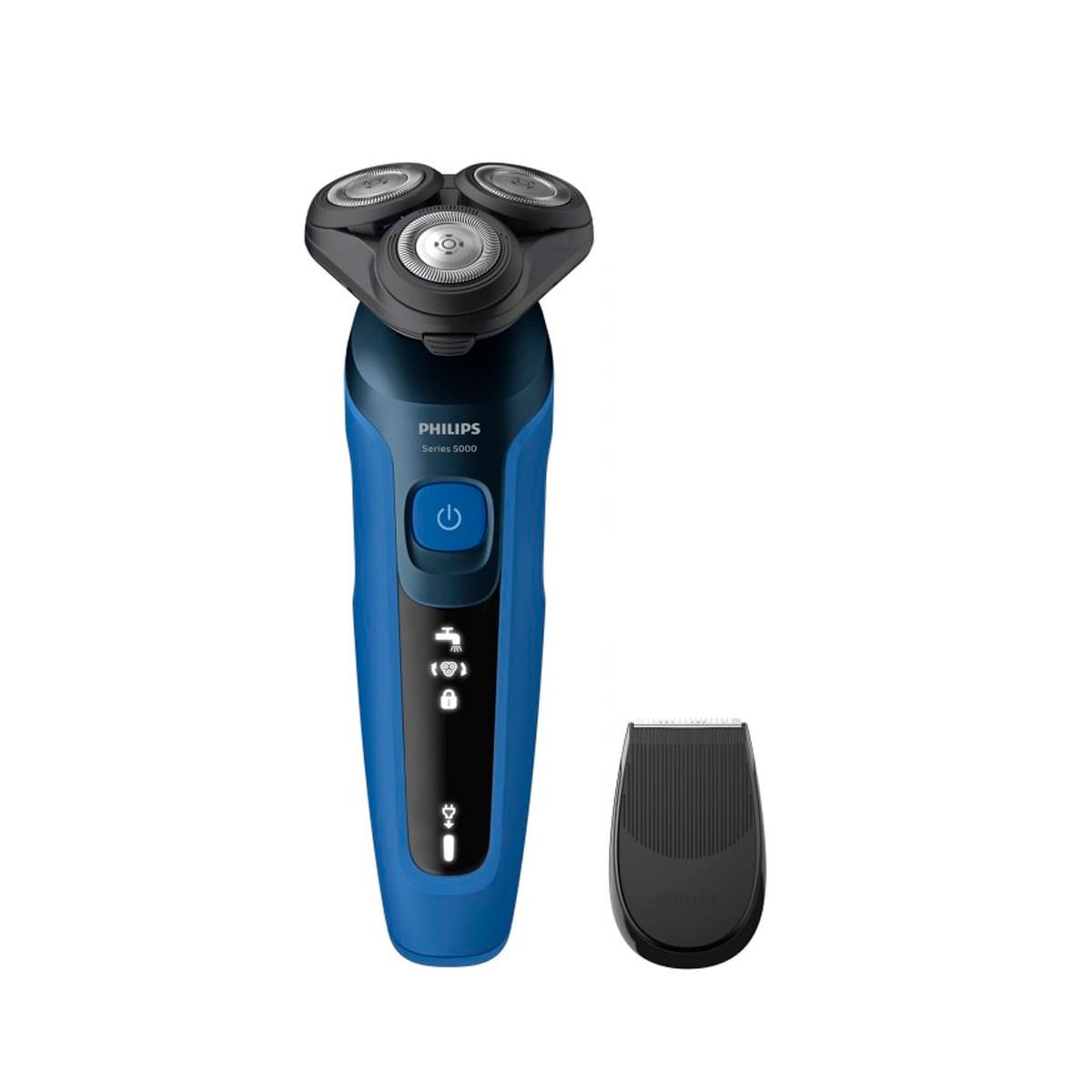 Afeitadora recargable Philips S-5466/17 serie 5000 azul detalle cabezal