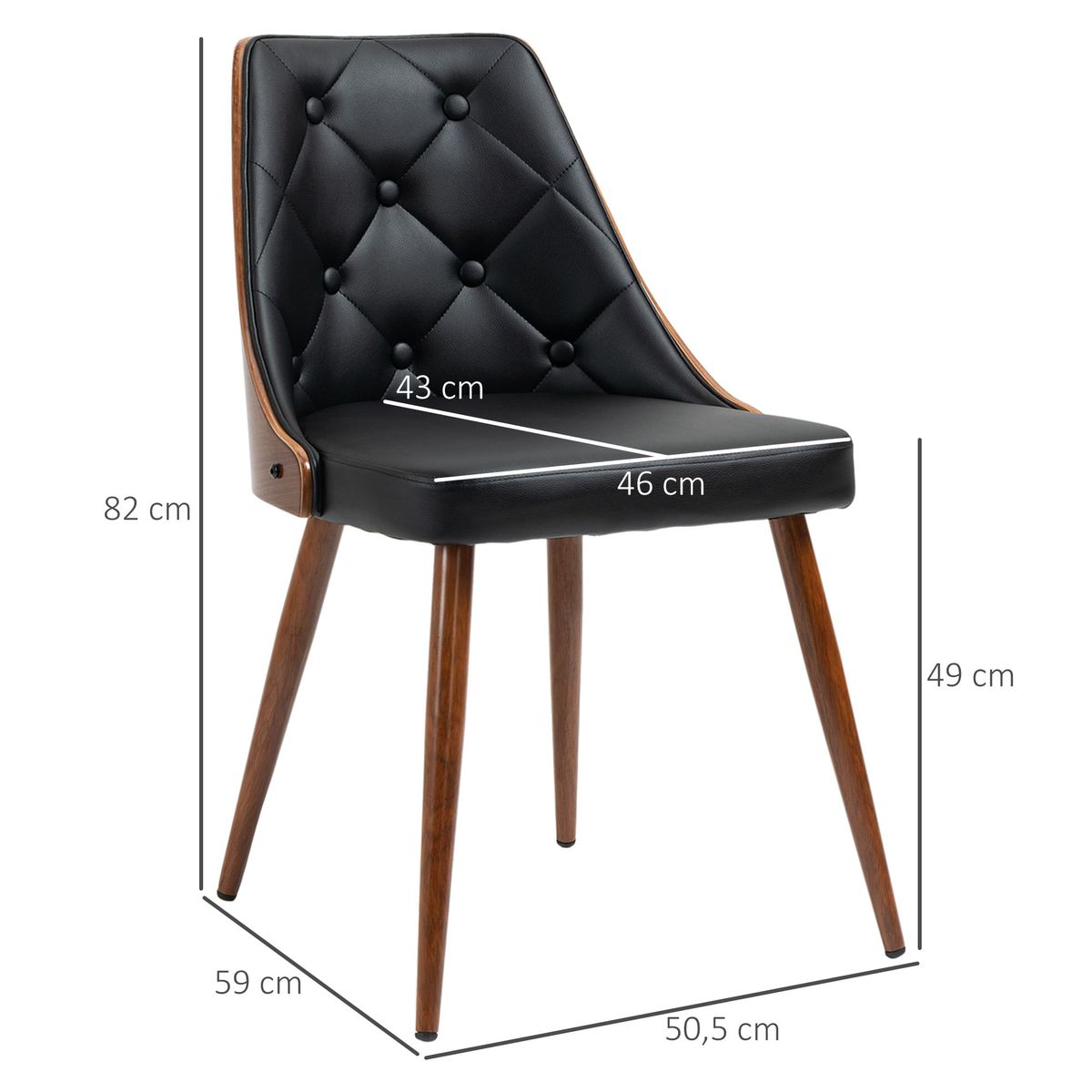 Pack-de-2-sillas-de-comedor-Mel-Homcom-cuero-sintetico-negro-3