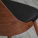 Pack de 2 sillas de comedor Mel Homcom cuero sintético negro 8