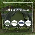 Tienda de campaña Vision Outsunny plegable con colchón doble verde 180x193x145 cm web