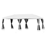 Carpa de jardín Sure Outsunny plegable con 6 mosquiteras blanco 6x3 m fondo blanco