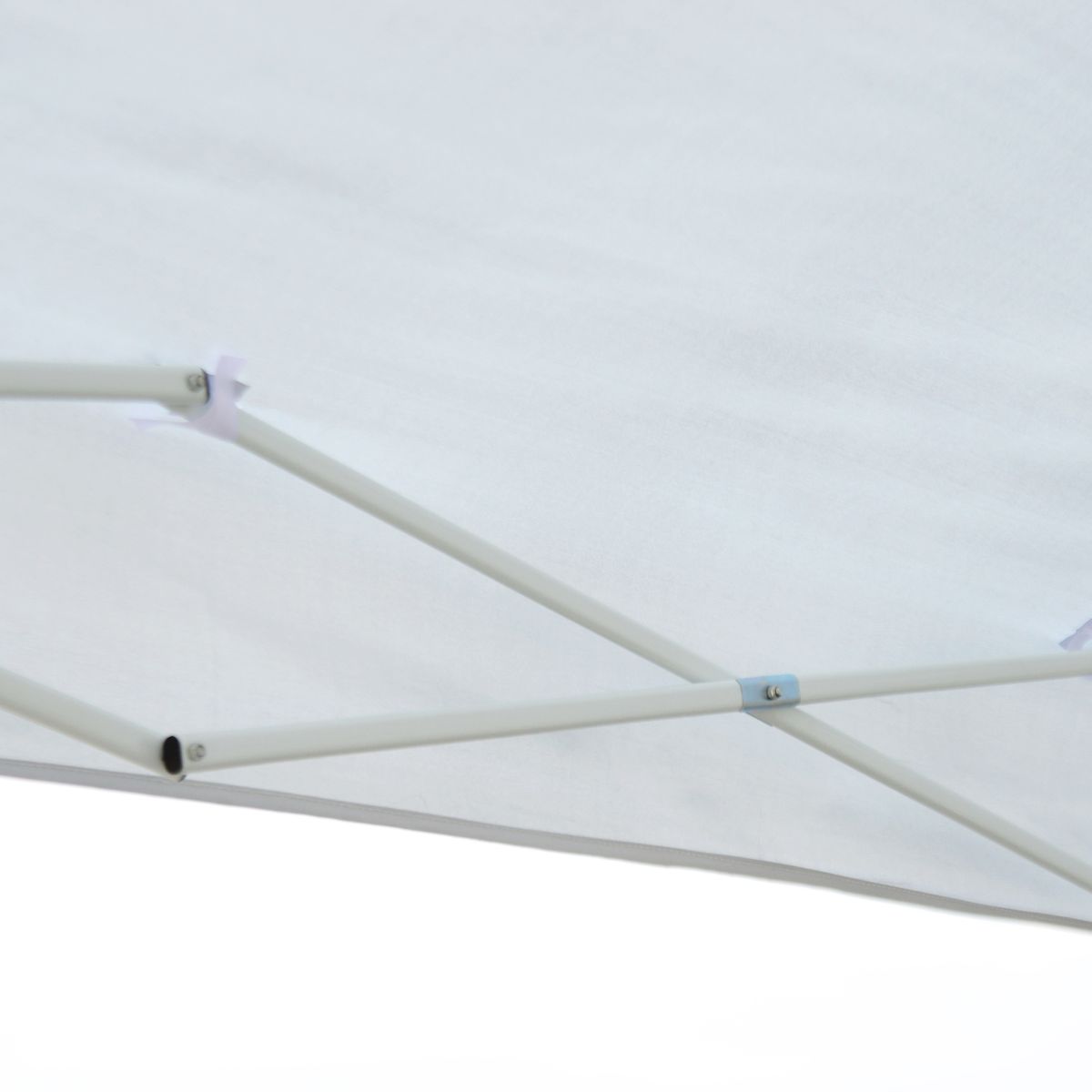 Carpa de jardín Sure Outsunny plegable con 6 mosquiteras blanco 6x3 m detalle sujeccion