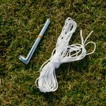 Carpa de jardín Balik Outsunny con mosquitera azul 3x3 m cuerdas y piquetas