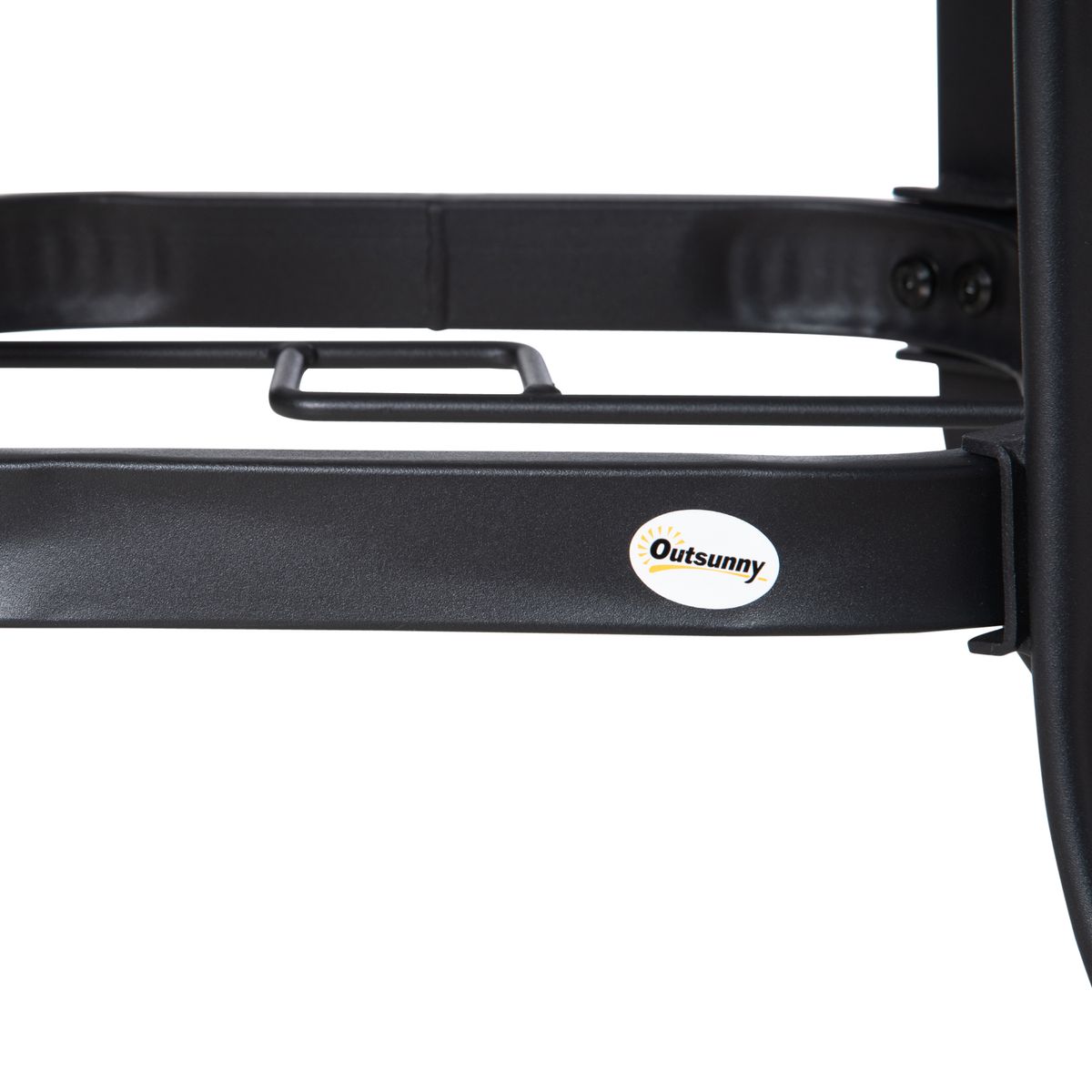 Mesa de cristal de jardín Outsunny redonda con agujero negro Ø106,5X71 cm 7