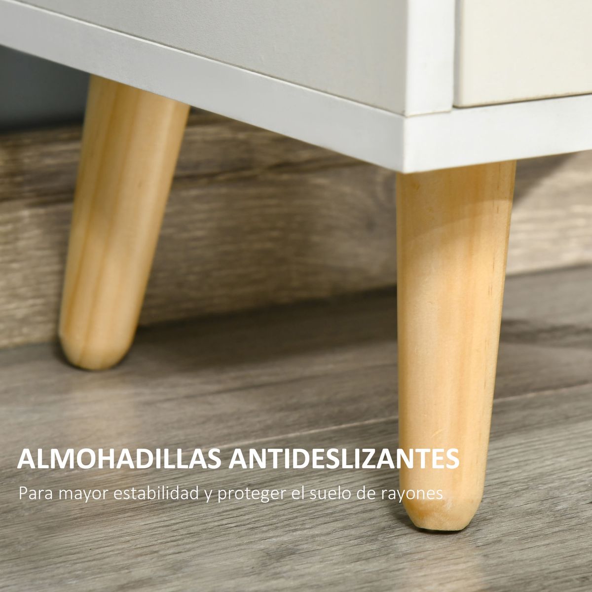 Estantería Carolina Homcom 3 estantes abiertos blanco 129,5x40x30 cm patas