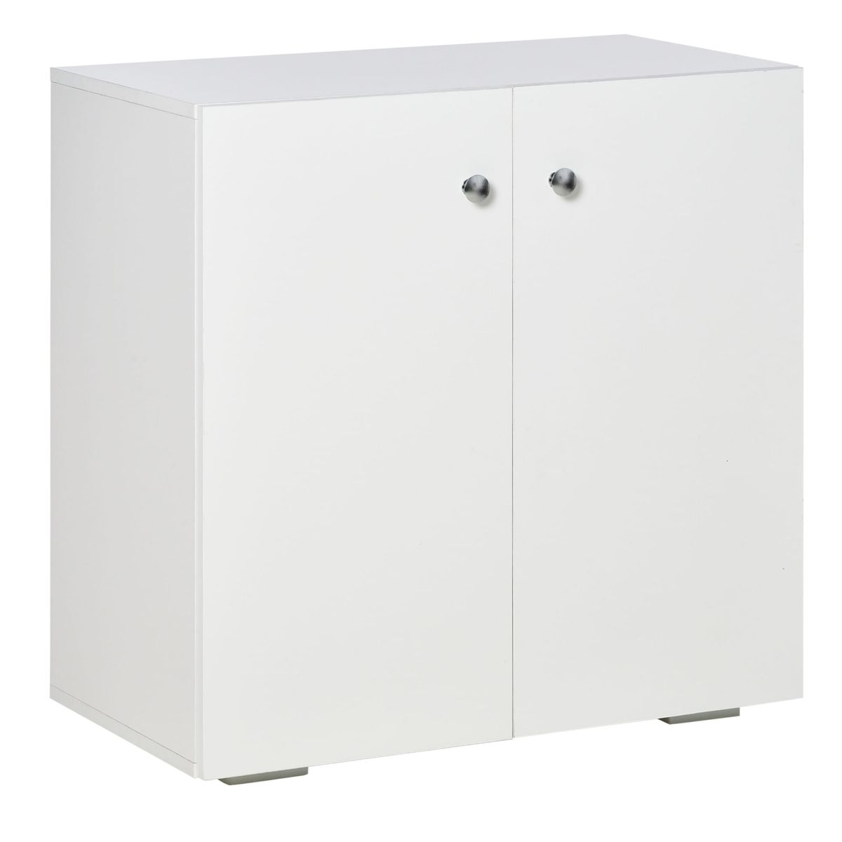 Aparador de salón Kui Homcom con 2 puertas blanco 85x100x30 cm fondo blanco