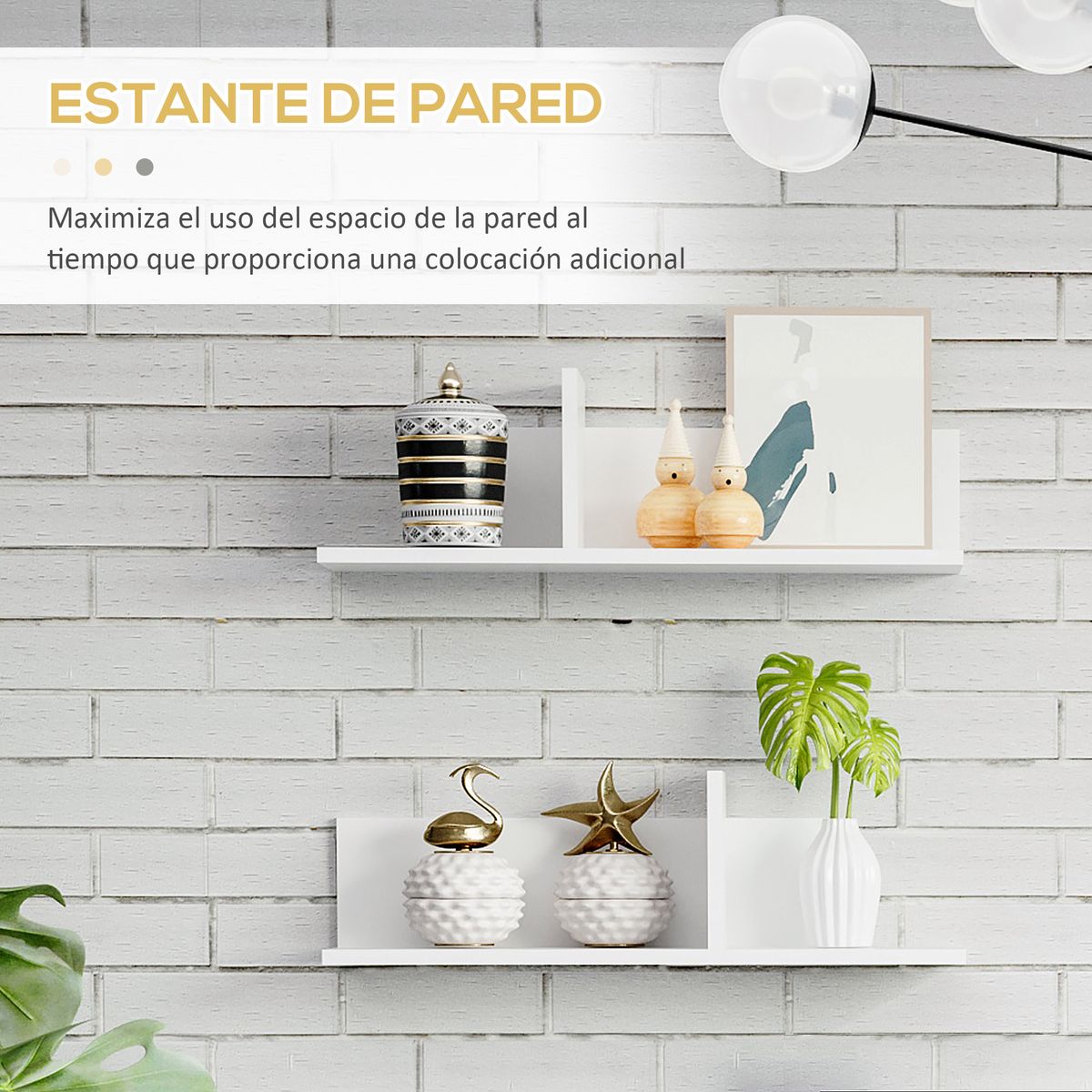 Composición de salón Miles Homcom blanco 180 cm 6