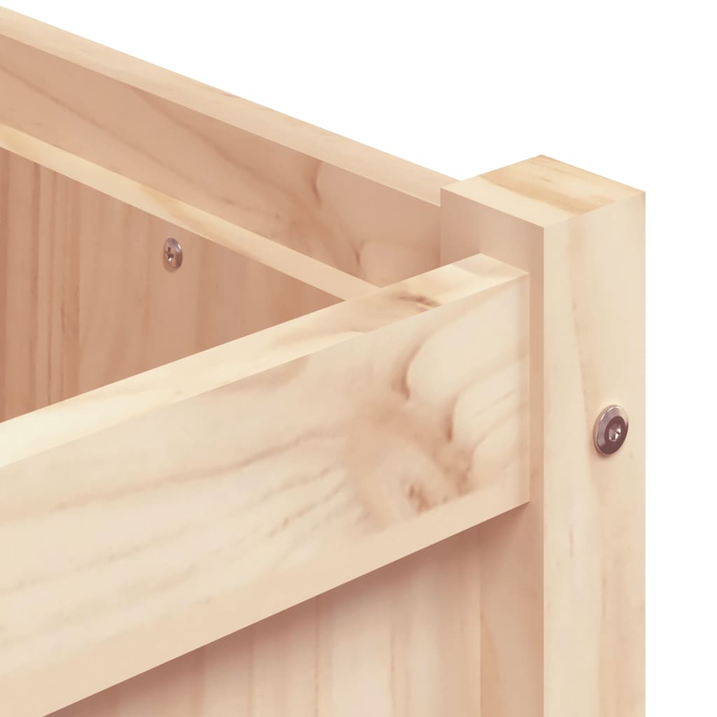 Jardinera Dienna madera maciza de pino natural 180x50x50 cm esquina