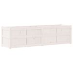 Jardinera Dienna madera maciza de pino blanco 180x50x50 cm lateral