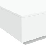 Mesa de centro Lorca blanco 31x80x80 cm detalle esquina