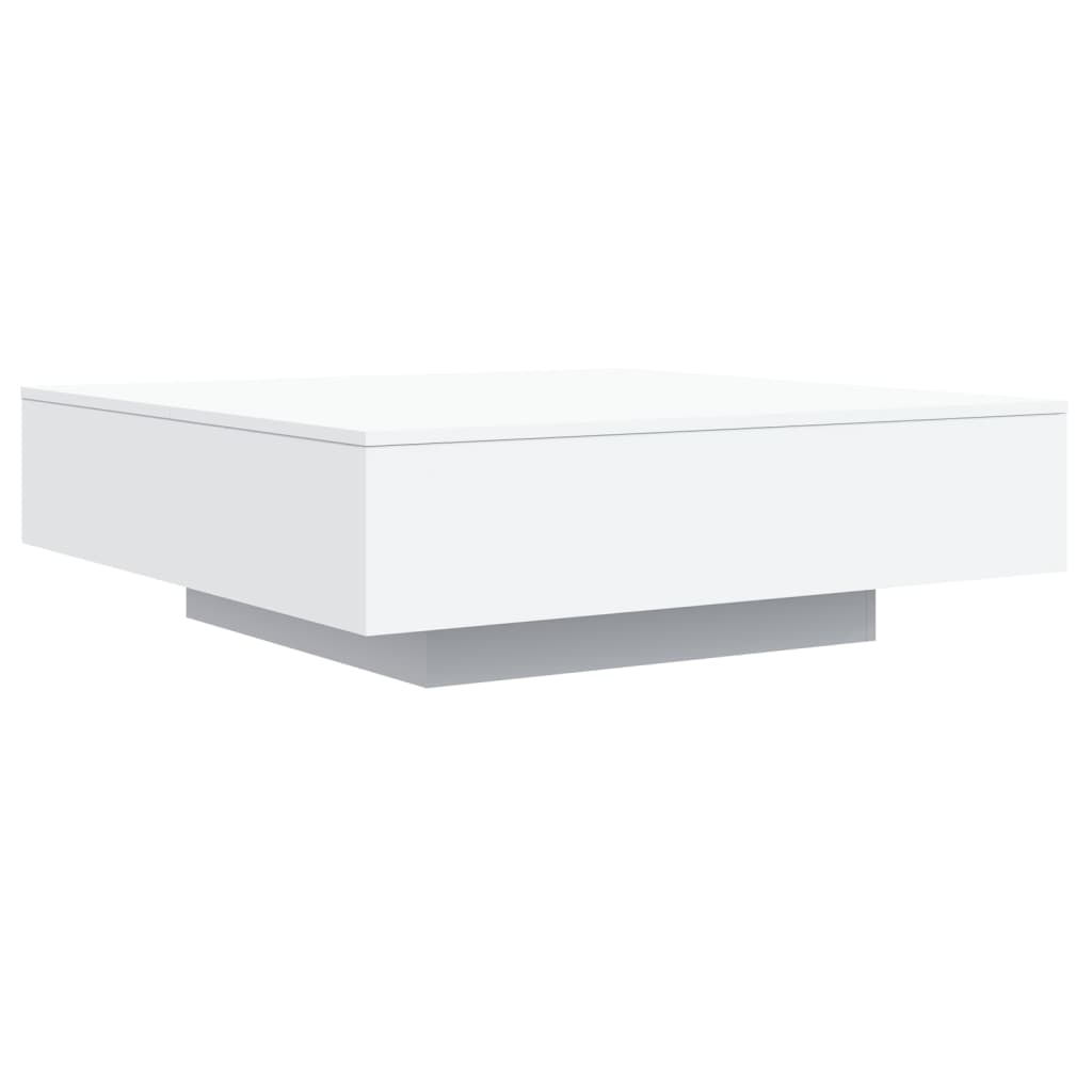 Mesa de centro Ross con luces LED blanco 31x100x100 cm fondo blanco