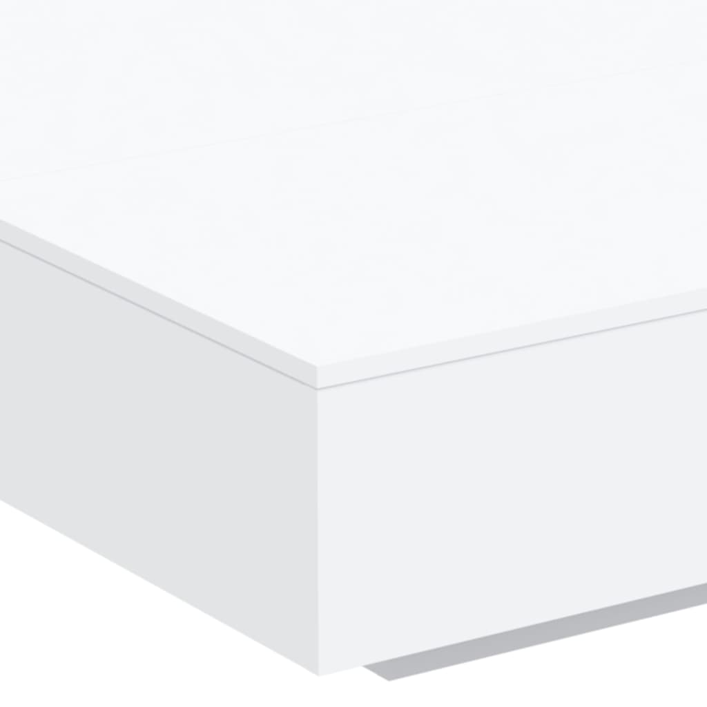 Mesa de centro Ross con luces LED blanco 31x100x100 cm esquina