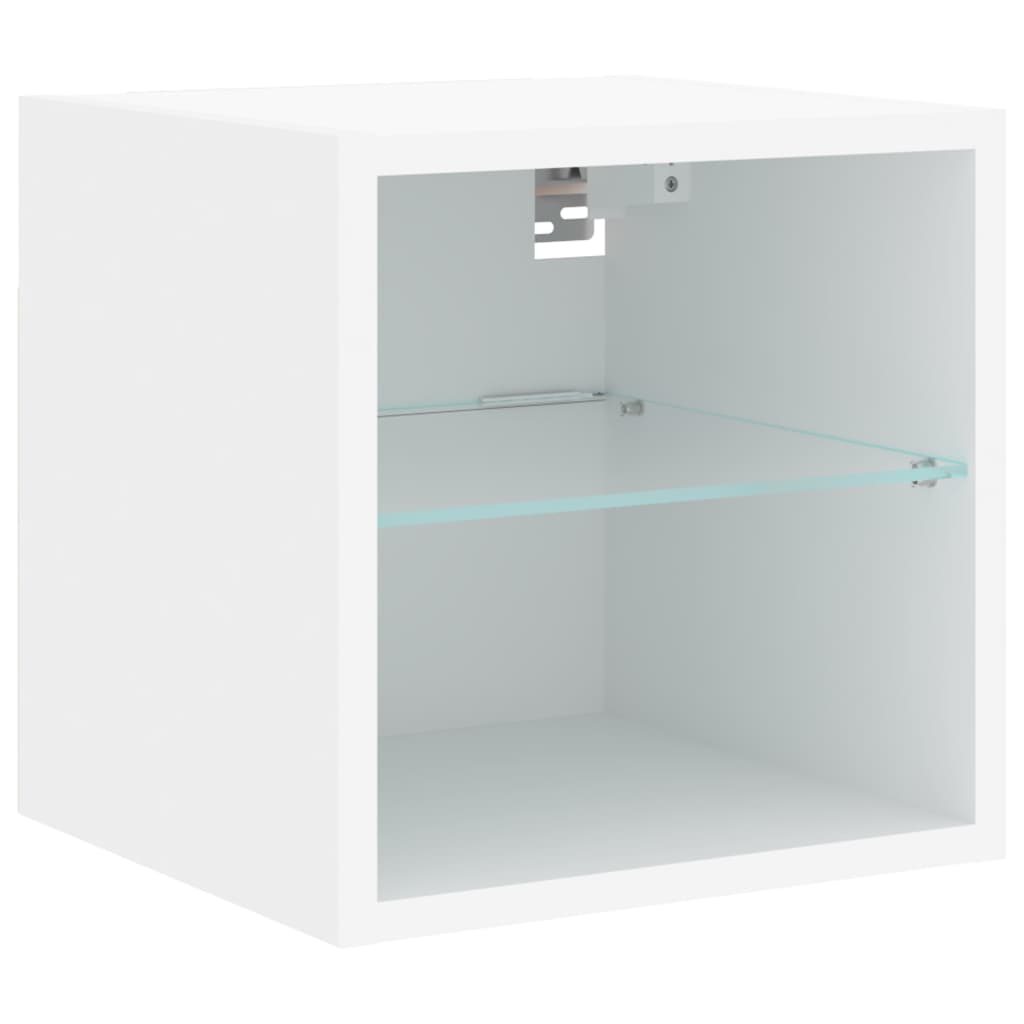 Mueble auxiliar Sifly 2 estantes luz LED blanco 30x30x28,5 cm 7