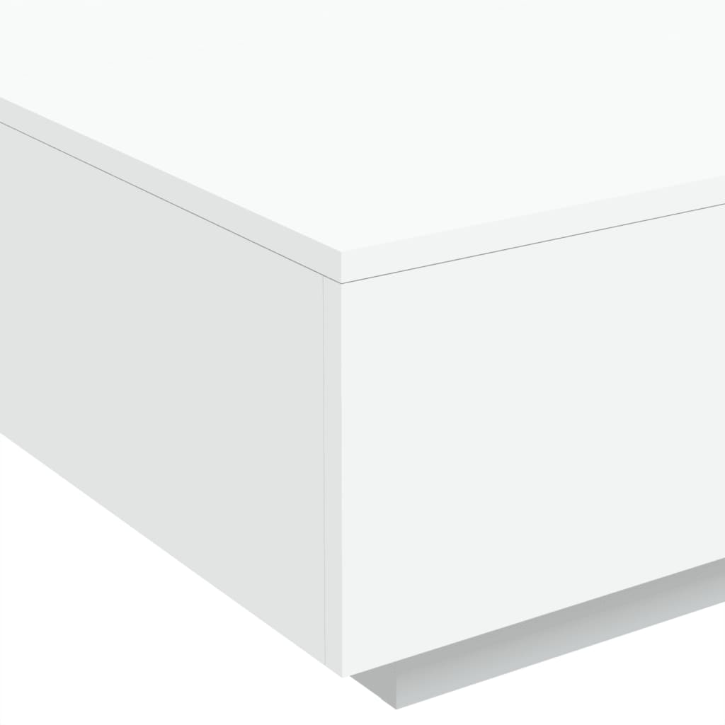 Mesa de centro Limm con luces LED blanco 31x80x80 cm esquina