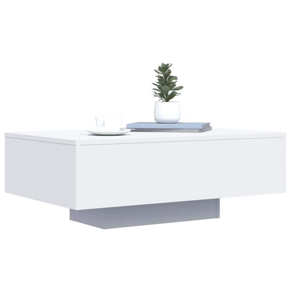 Mesa de centro Ake con luces LED blanco 31x85x55 cm cm 5