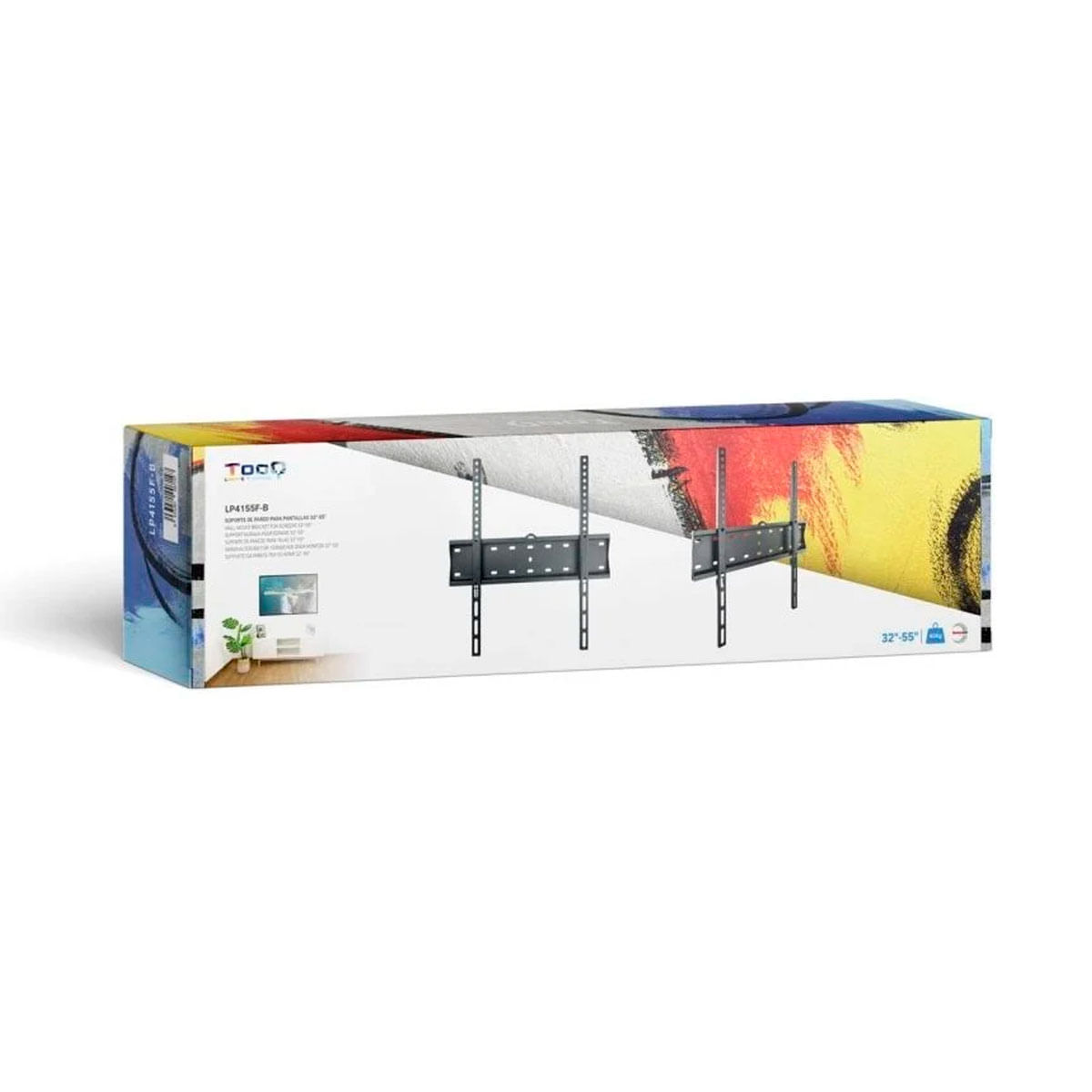 Soporte de TV fijo TooQ LP4155F-B 32’’-55’’ con nivel negro caja