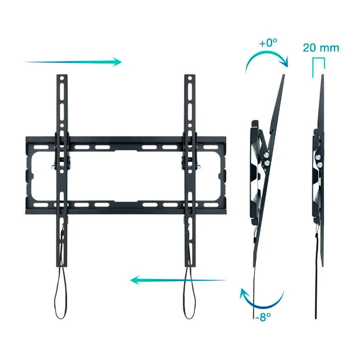 Soporte de TV fijo TooQ LP1071T-B 32’’-70’’ inclinable negro 2