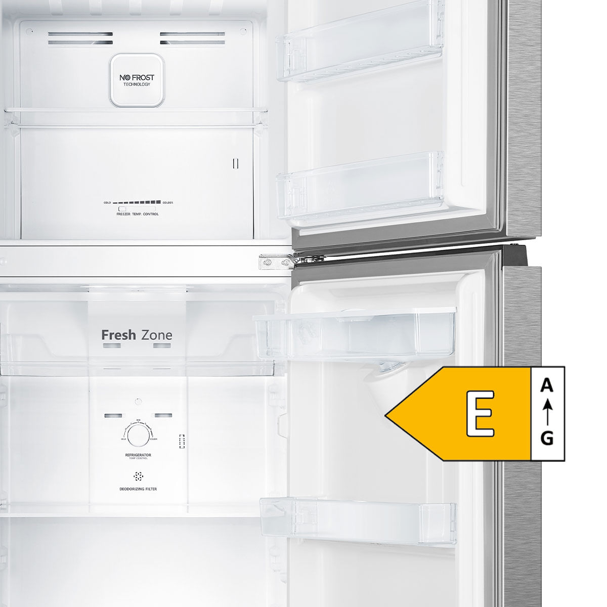 Frigorífico de 2 puertas Svan SF17600ENFX No Frost 325L E inox 169,6 cm 3