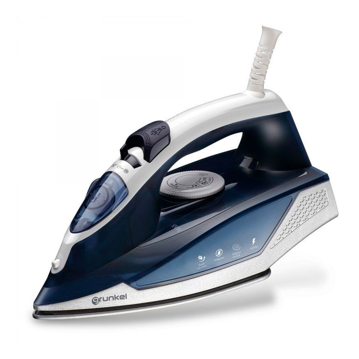 Plancha Grunkel PL-22NS 2200W 280ml suela ultradeslizante azul