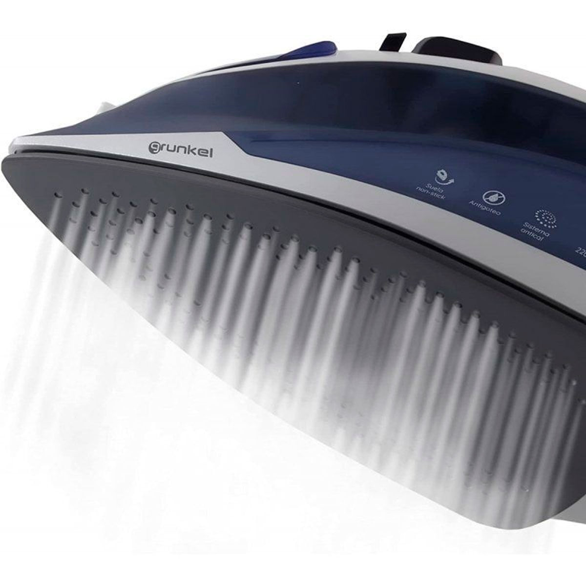 Plancha Grunkel PL-22NS 2200W 280ml suela ultradeslizante azul 4