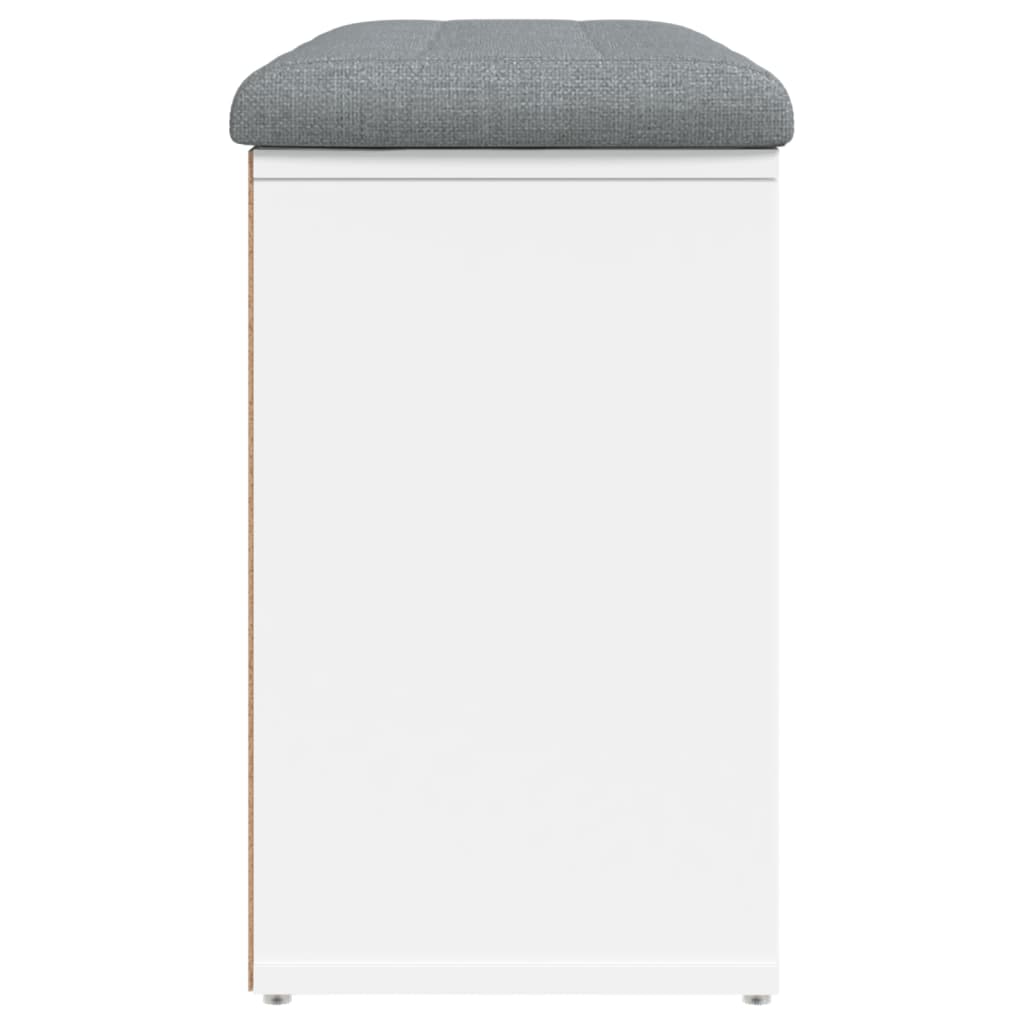 Banco zapatero Doll 9 estantes con asiento acolchado blanco 50x82x32 cm perfil