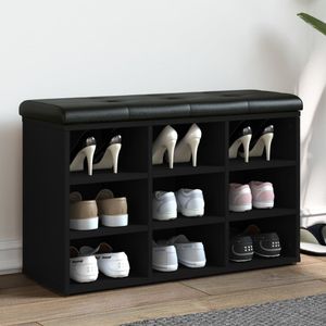 Banco zapatero Doll 9 estantes con asiento acolchado 50x82x32 cm