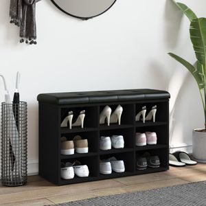 Banco zapatero Doll 9 estantes con asiento acolchado 50x82x32 cm