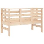 Banco de jardín Simmo 2 plazas madera maciza pino natural 71x111,5x53 cm lateral