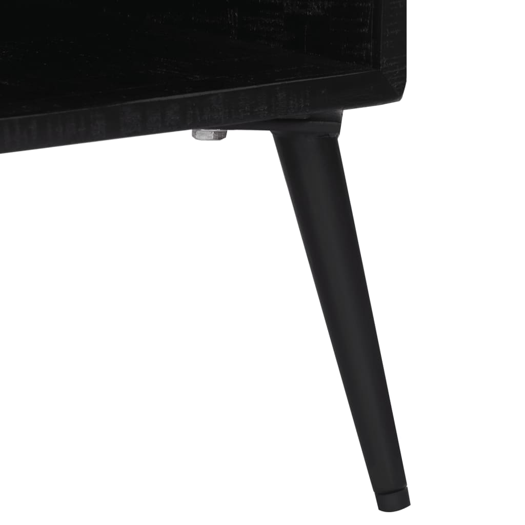 Mueble bajo de TV Márquez 4 módulos + 2 puertas negro/natural 8