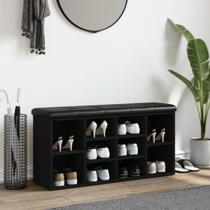 Banco zapatero Hermes 10 módulos + asiento acolchado 50x102x32 cm