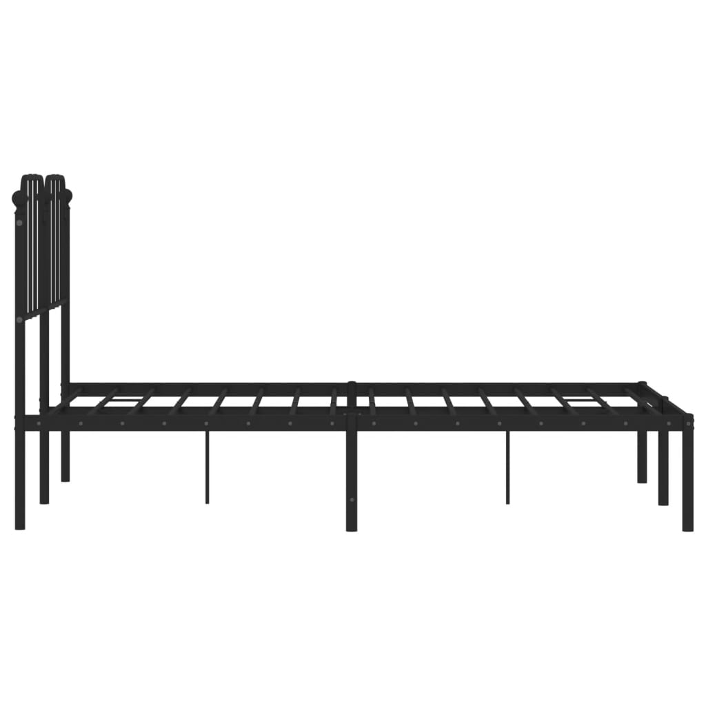 Estructura de cama Bear con cabecero metal negro 120x190 cm perfil