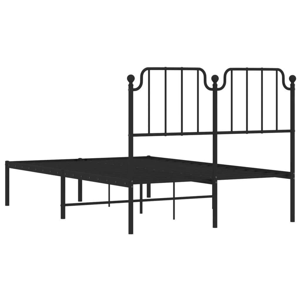 Estructura de cama Bear con cabecero metal negro 120x190 cm posterior