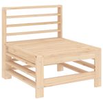 Conjunto de jardín Dumm 7 piezas madera maciza pino natural central